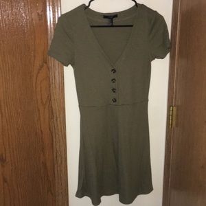 Army green mini dress